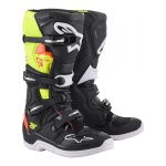 Bottes cross alpinestars tech 5 noir / rouge fluo / jaune fluo - us - 13