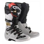 Bottes de cross alpinestars tech 7 noir / argent / blanc / or - us - 12