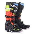 Bottes cross alpinestars tech 7 noir / jaune fluo / rouge fluo - us - 10
