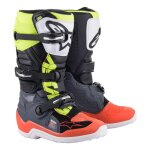 Bottes cross alpinestars tech 7s gris fonc / rouge fluo / jaune fluo - 3