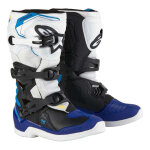 Bottes cross enfant alpinestars tech 3s youth white / black / enamel blue - Bottes cross enfant alpinestars tech 3s youth white / black / enamel blue -