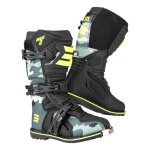 Bottes cross enfant shot race 2 kid camouflage / gris / jaune fluo - 36