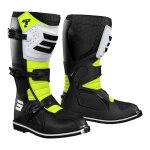 Bottes cross enfant shot race 2 kid noir / blanc / jaune fluo - 38