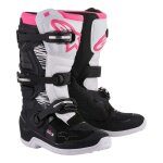 Bottes cross femme alpinestars stella tech 3 noir / blanc / rose - us - 6