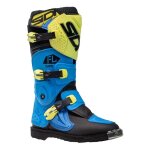 Bottes cross sidi flame junior bleu clair / lime / noir - 33