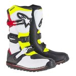 Bottes trial alpinestars tech t blanc / rouge / jaune fluo / noir - us - 12
