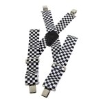 Bretelles damier noir / blanc
