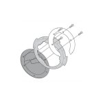 Bride m�tallique givi pour fixation tanklock kawasaki er 6n / er 6f 6