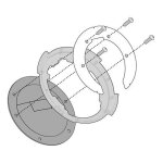 Bride mtallique kappa pour sacoche de rservoir tanklock cf moto 65
