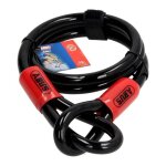 Câble antivol lasso antivol abus cobra 1, 2m à12 mm noir / rouge Câble antivol lasso antivol abus cobra 1, 2m à12 mm noir / rouge