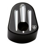 Cache bouton ignition arlen ness type origine noir rainures aluminium
