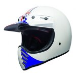 Casque bell moto 3 ace caf� gp 66 gloss blanc / rouge - xs