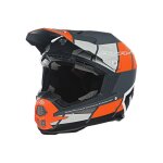 Casque cross 6d atr - 1 shear orange / gris / noir mat - s