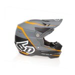 Casque cross 6d atr - 2 alpha noir / gris / orange mat - xl