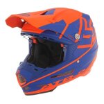 Casque cross 6d atr - 2 core orange / bleu mat - l
