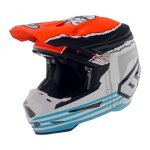 Casque cross 6d atr - 2 danger boy orange / bleu - l