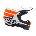 Casque cross 6d atr - 2 stripe orange / blanc - xl