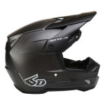 Casque cross 6d atr - 3 solid noir matt carbone - xs