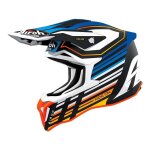 Casque cross airoh strycker shaded bleu / blanc / orange mat - s Casque cross airoh strycker shaded bleu / blanc / orange mat - s