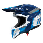 Casque cross airoh wraaap conquer blue gloss - s