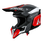 Casque cross airoh wraaap conquer red gloss - 2xl
