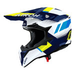 Casque cross airoh wraaap vision yellow / blue gloss - 2xs