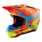 Casque cross alpinestars s - m5 action 2 orange fluo / cyan / yellow fluo ec Casque cross alpinestars s - m5 action 2 orange fluo / cyan / yellow fluo ec