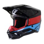 Casque cross alpinestars s - m5 bond noir / rouge / cyan brillant - s Casque cross alpinestars s - m5 bond noir / rouge / cyan brillant - s