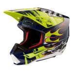 Casque cross alpinestars s - m5 rash night navy / yellow fluo ece 22. 06 - x