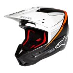 Casque cross alpinestars s - m5 rayon noir / blanc / orange fluo mat - xs Casque cross alpinestars s - m5 rayon noir / blanc / orange fluo mat - xs
