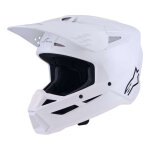 Casque cross alpinestars sm3 solid white glossy - m