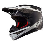 Casque cross alpinestars supertech s - m10 ampress black white matt ece