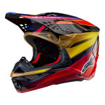 Casque cross alpinestars supertech s - m10 era gold / yellow / rio red ece 2