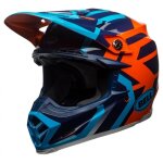 Casque cross bell moto 9 mips gloss bleu / orange district - l