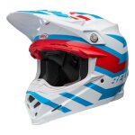 Casque cross bell moto - 9s flex banshee blanc / rouge - xl