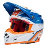 Casque cross bell moto - 9s flex merchant gloss orange / blue - s