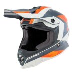 Casque cross enfant acerbis impact steel junior orange / gris - s / 50