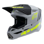 Casque cross enfant alpinestars sm3 youth radium gray / black / yellow flu
