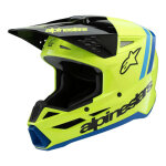 Casque cross enfant alpinestars sm3 youth radium yellow fluo / black / blu