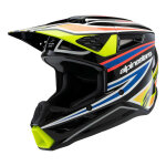 Casque cross enfant alpinestars sm3 youth wurx black / yellow fluo / blue /