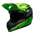 Casque cross enfant bell moto - 9 mips glory vert / noir / rouge - ys / ym