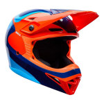 Casque cross enfant bell mx - 10 mips wave orange / blue - y - s