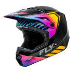 Casque cross enfant fly racing kinetic menace noir / sunrise - y - m