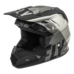 Casque cross enfant fly racing toxin mips transfer gris / noir mat (ece