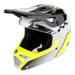 Casque cross enfant fox racing youth v1 collect grey / yellow - y - s