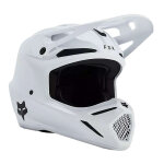 Casque cross enfant fox racing youth v3 solid white mat - y - m
