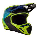 Casque cross enfant fox racing youth v3 streak black / yellow - y - s