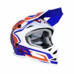 Casque cross enfant progrip 3009 bleu / orange - s