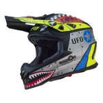 Casque cross enfant ufo bomber alu / noir / jaune fluo - ys