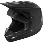 Casque cross fly racing elite solide noir mat - s